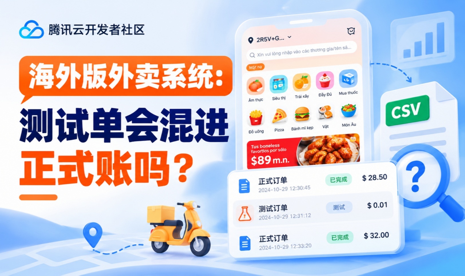 海外版外卖系统：测试单会混进正式账吗