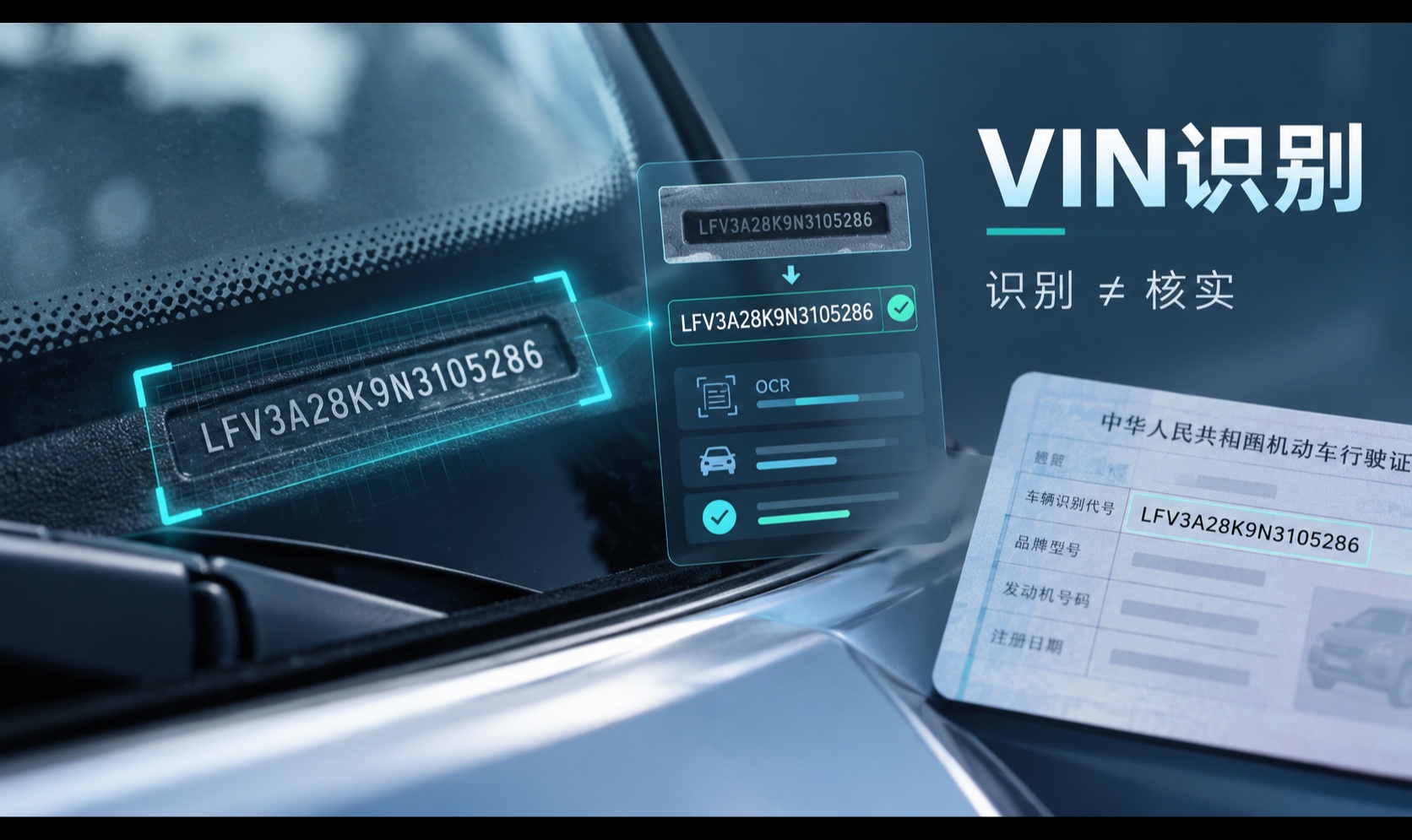 VIN 识别成功，就代表车架号一定正确吗？VIN识别API