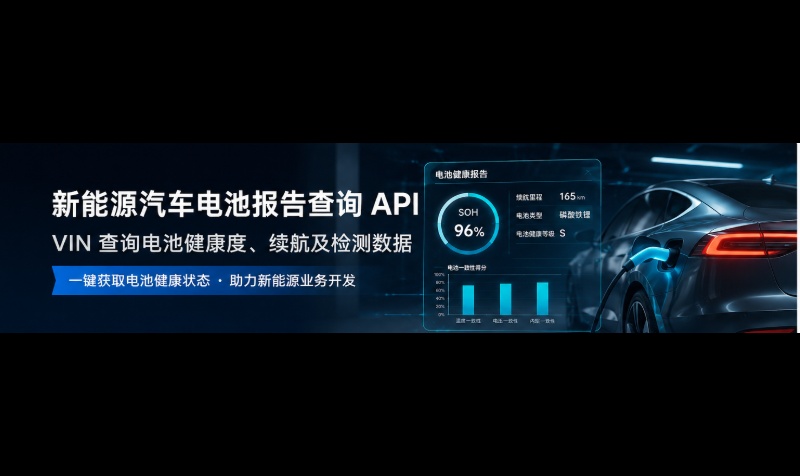 新能源汽车电池报告查询 API：通过 VIN 码查询