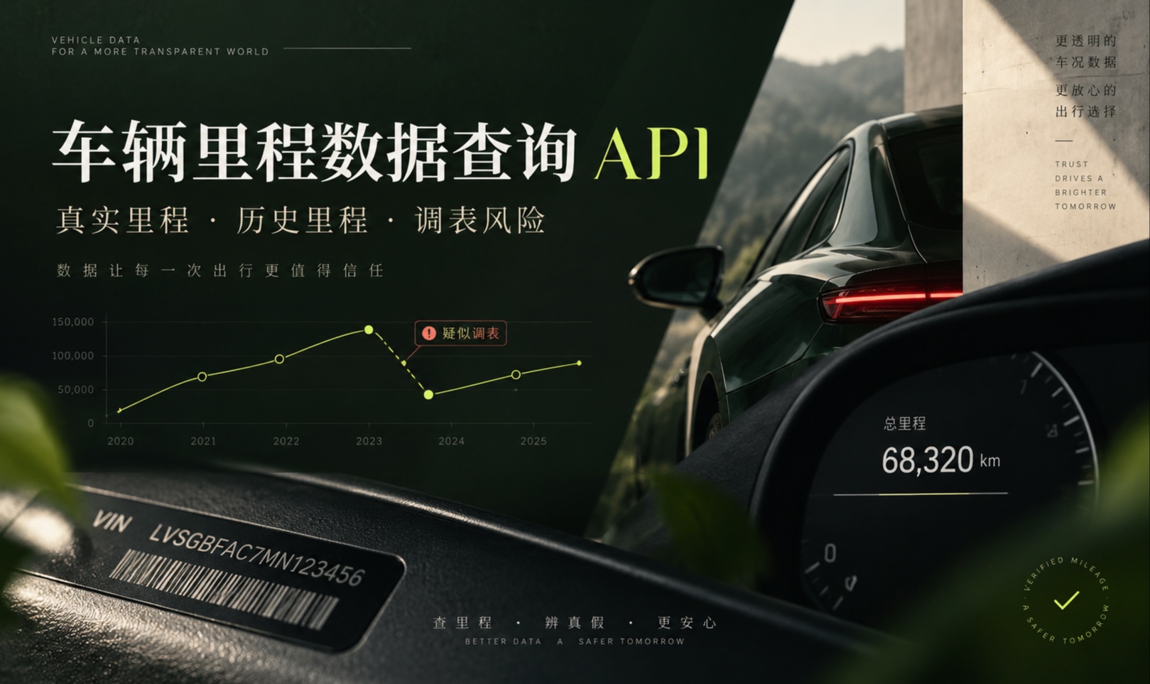 车辆里程数据查询 API：核验里程真实性