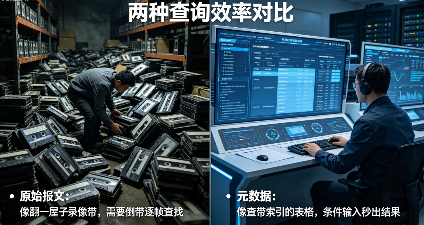 抓包设备到底存了什么？一文看懂"原始报文"和"元数据"的区别