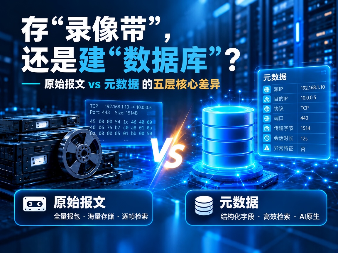 存&ldquo;录像带&rdquo;，还是建&ldquo;数据库&rdquo;？&mdash;&mdash;原始报文 vs 元数据的五层核心差异