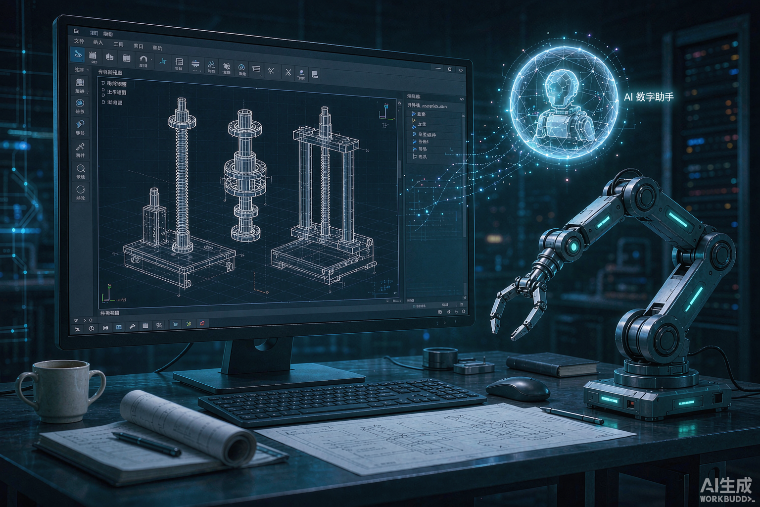 实测有效：机械工程师让 WorkBuddy 驱动 SolidWorks 改装配体，半小时的活 3 分钟干完
