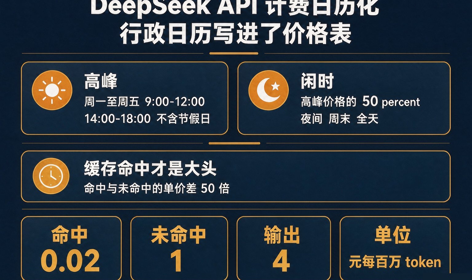 DeepSeek 把日历写进了价格表：API 账单里最该优化的是缓存命中