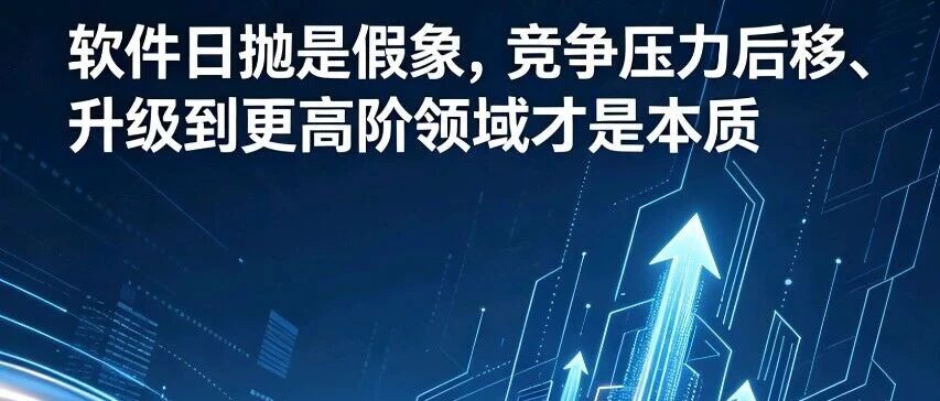 软件日抛是假象，竞争压力后移、升级到更高阶领域才是本质