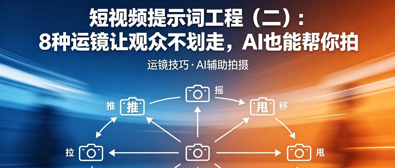 短视频提示词工程（二）：8种运镜让观众不划走，AI也能帮你拍