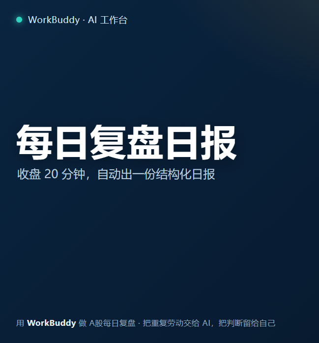 用 WorkBuddy 做 A股每日复盘：一个业余股民的省时工作流