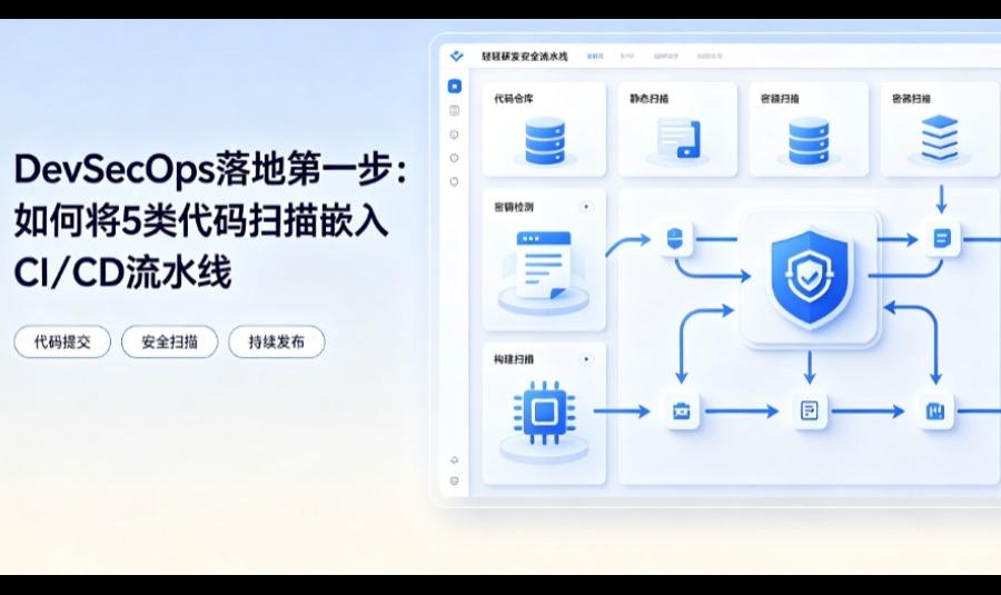 DevSecOps落地第一步：如何将5类代码扫描嵌入CI/CD流水线