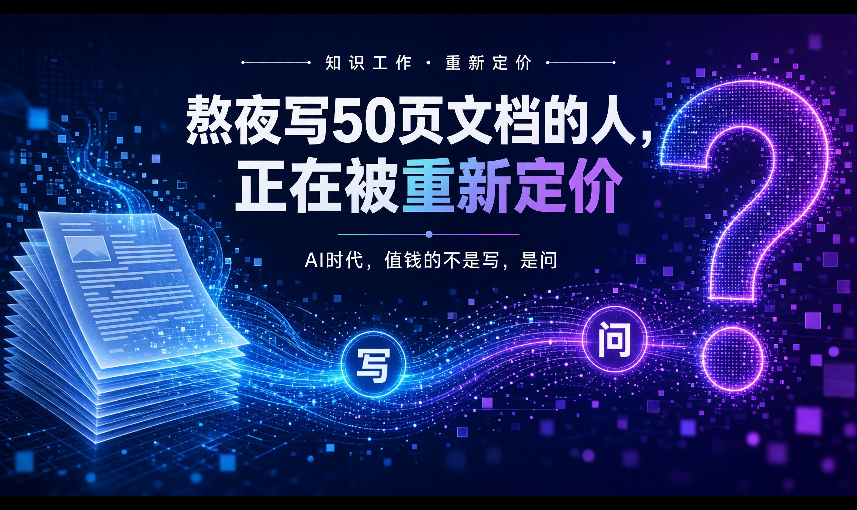 AI时代，熬夜写50页文档的人，正在被重新定价