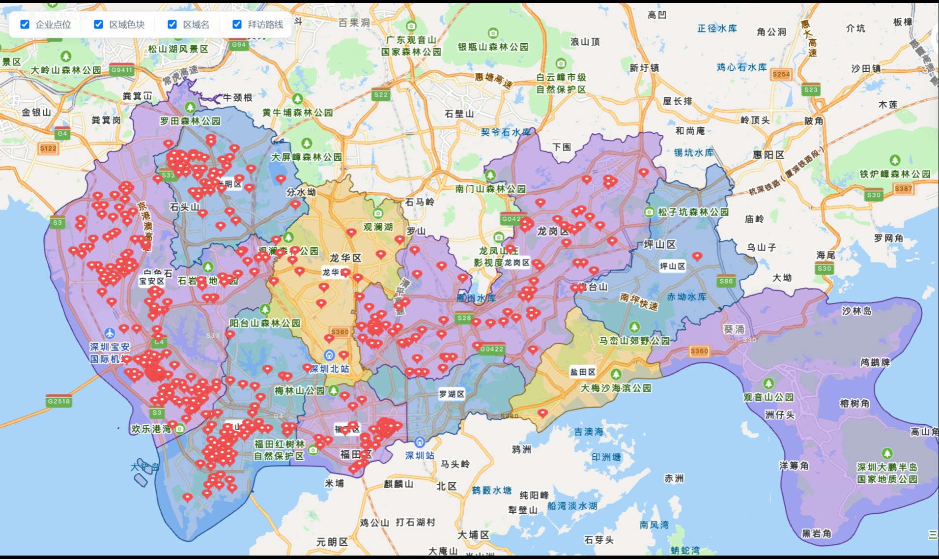 利用workbuddy，制作400家销售客户拜访路线图，私人定制化的灵活方案，拓展旅游规划图