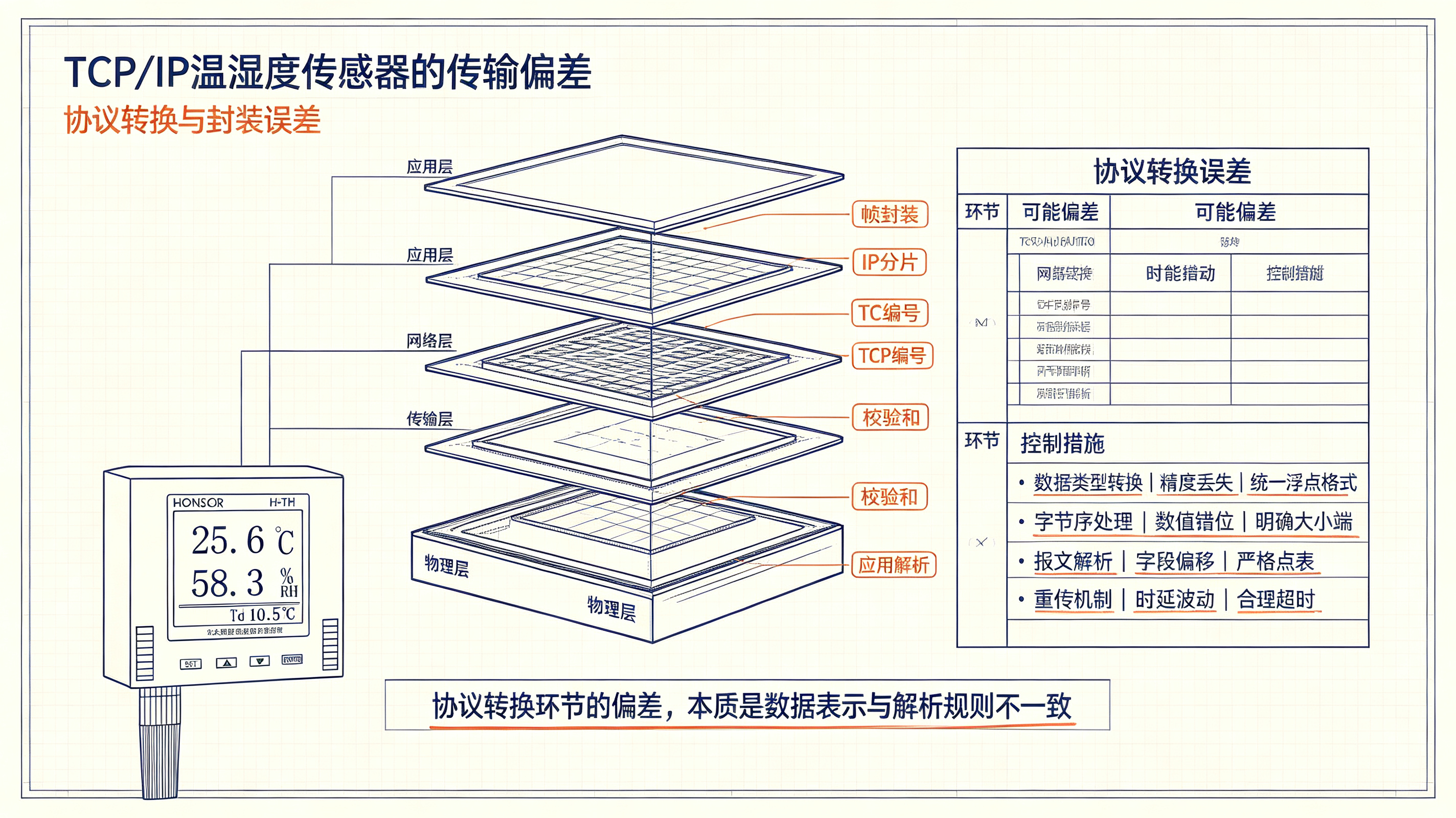 TCP/IP 温湿度传感器的传输偏差：以太网温湿度变送器在信号传输中的误差分析