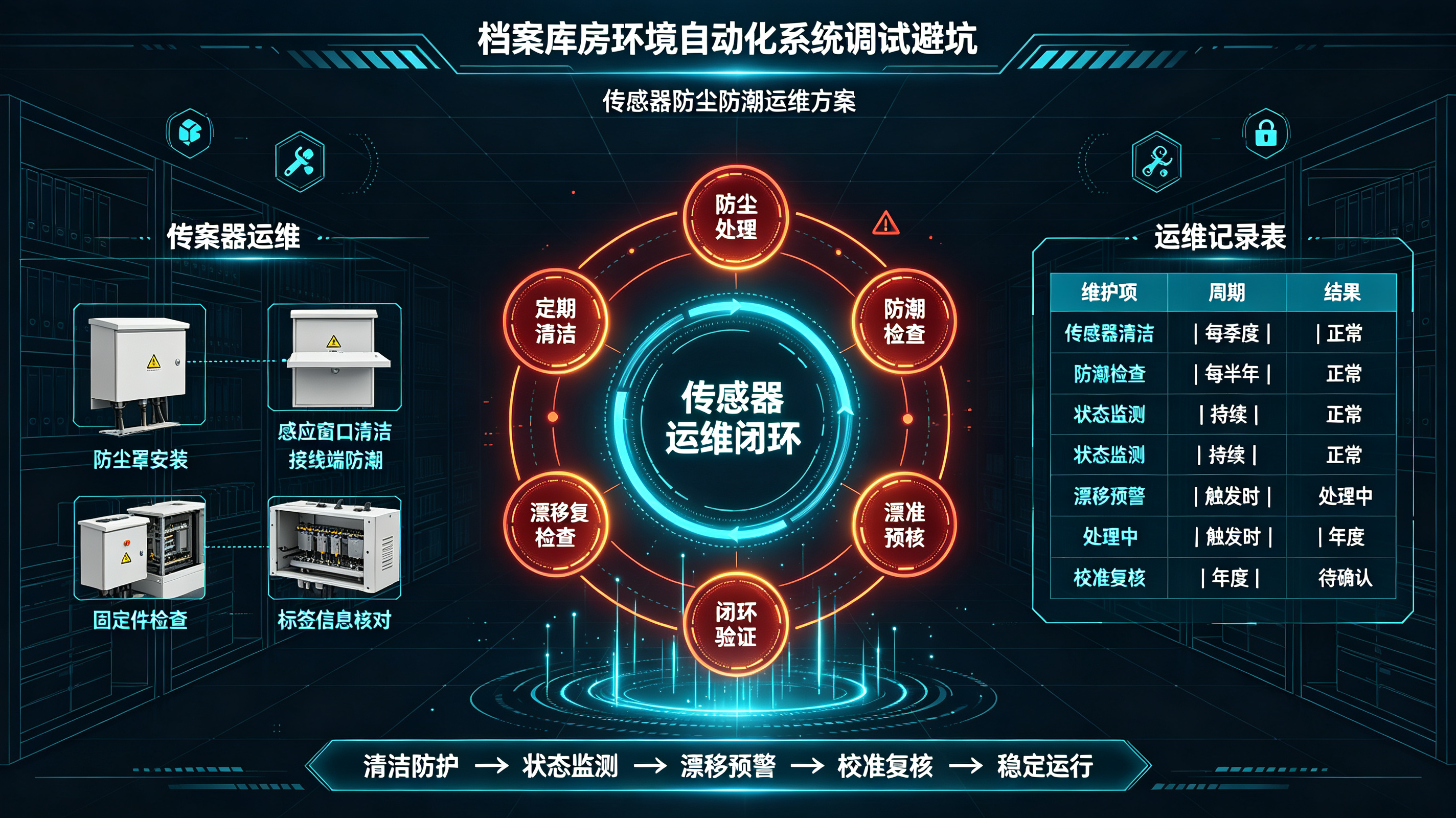 档案库房环境自动化系统调试避坑：温湿度漂移、传感器点位布设误区