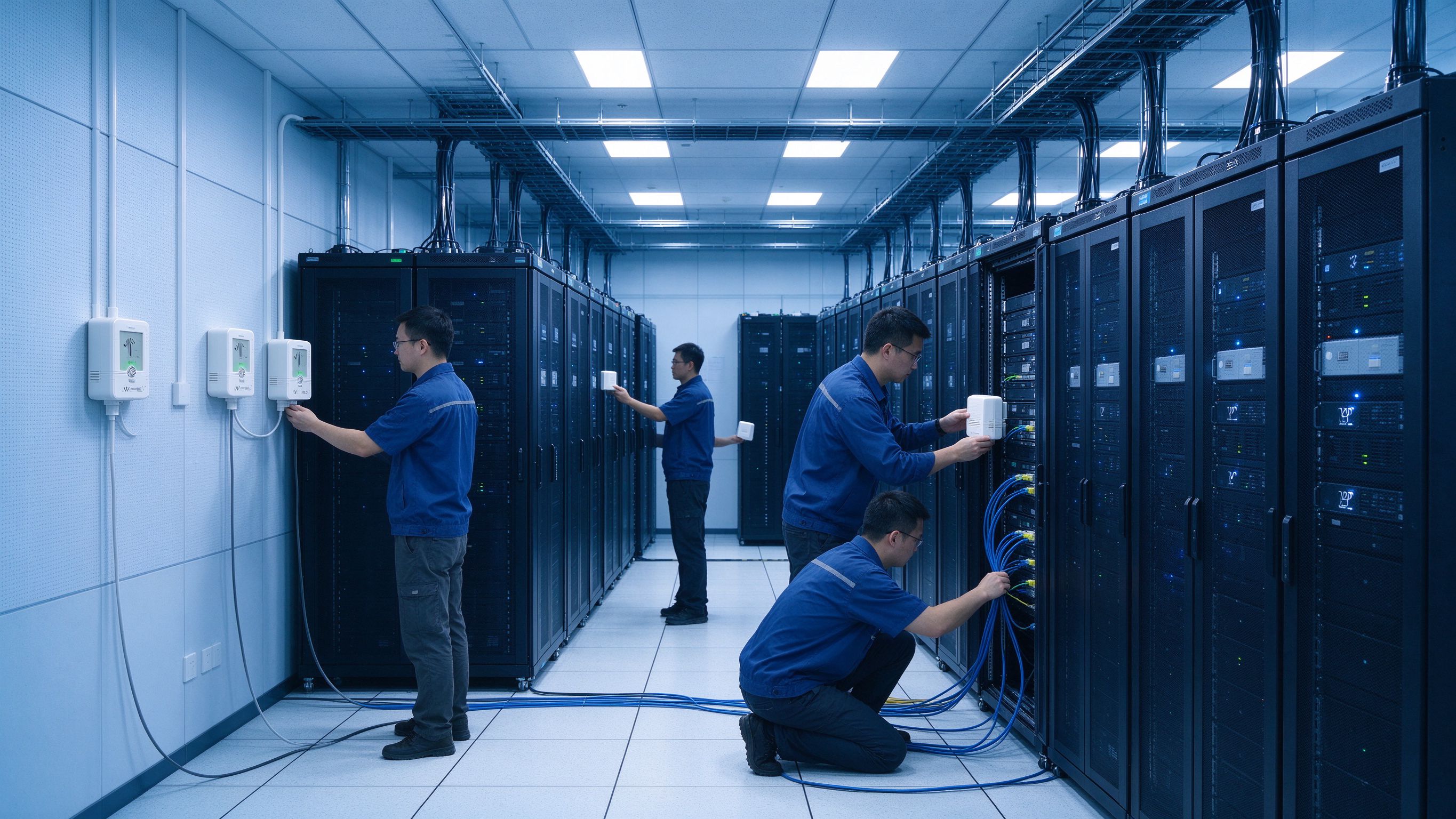 中小型机房动环搭建部署现场
