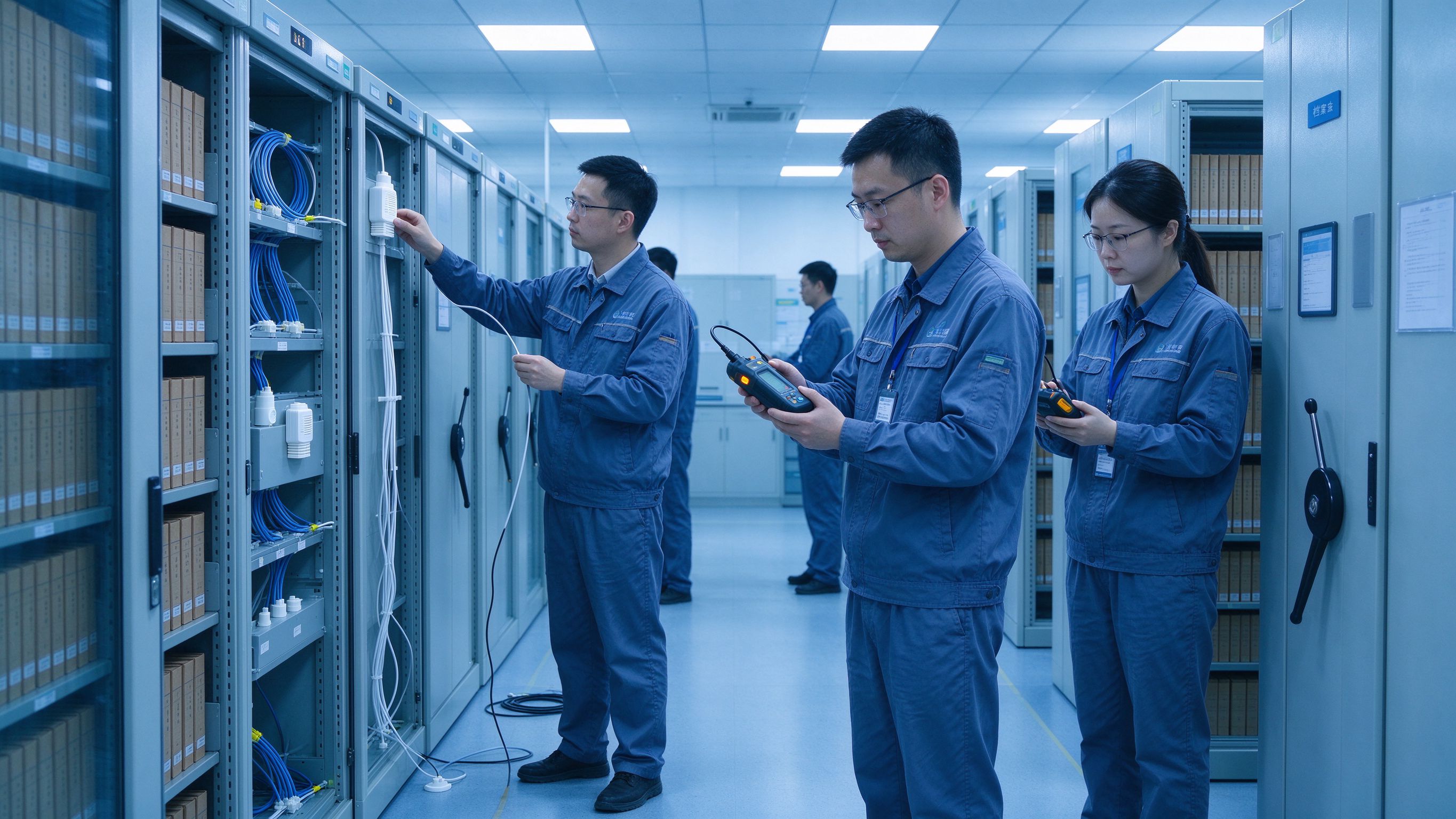 档案库房环境监测工程实施现场