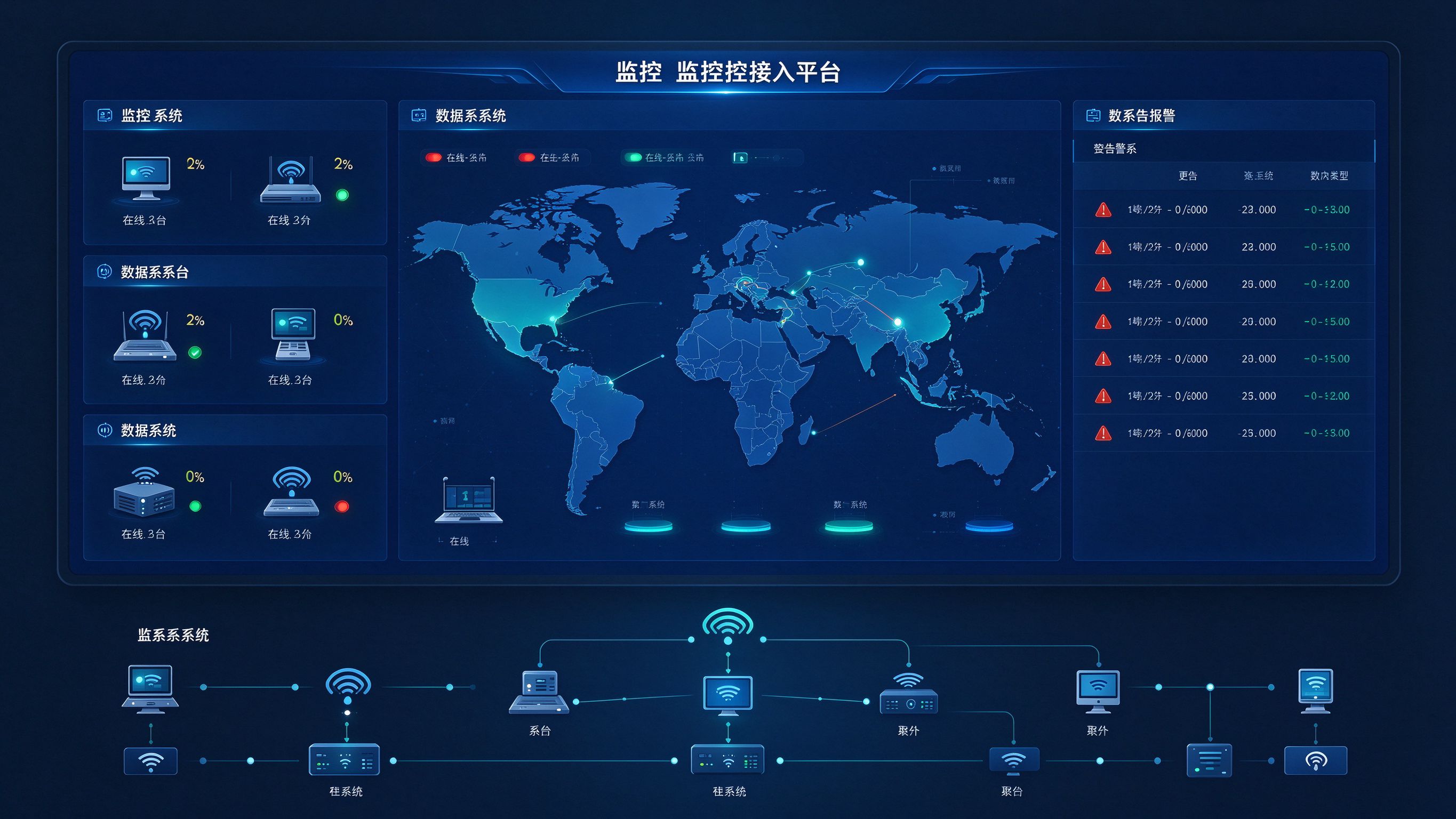 多协议接入平台大屏总览