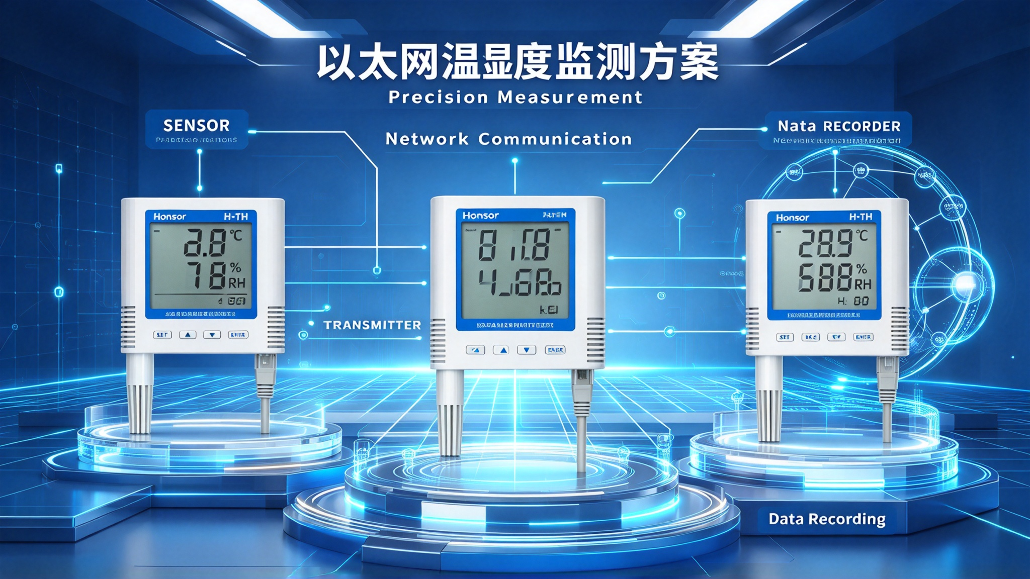 机房环境数据采集：温湿度传感器 TCP/UDP 双模式切换与记录仪存储方案