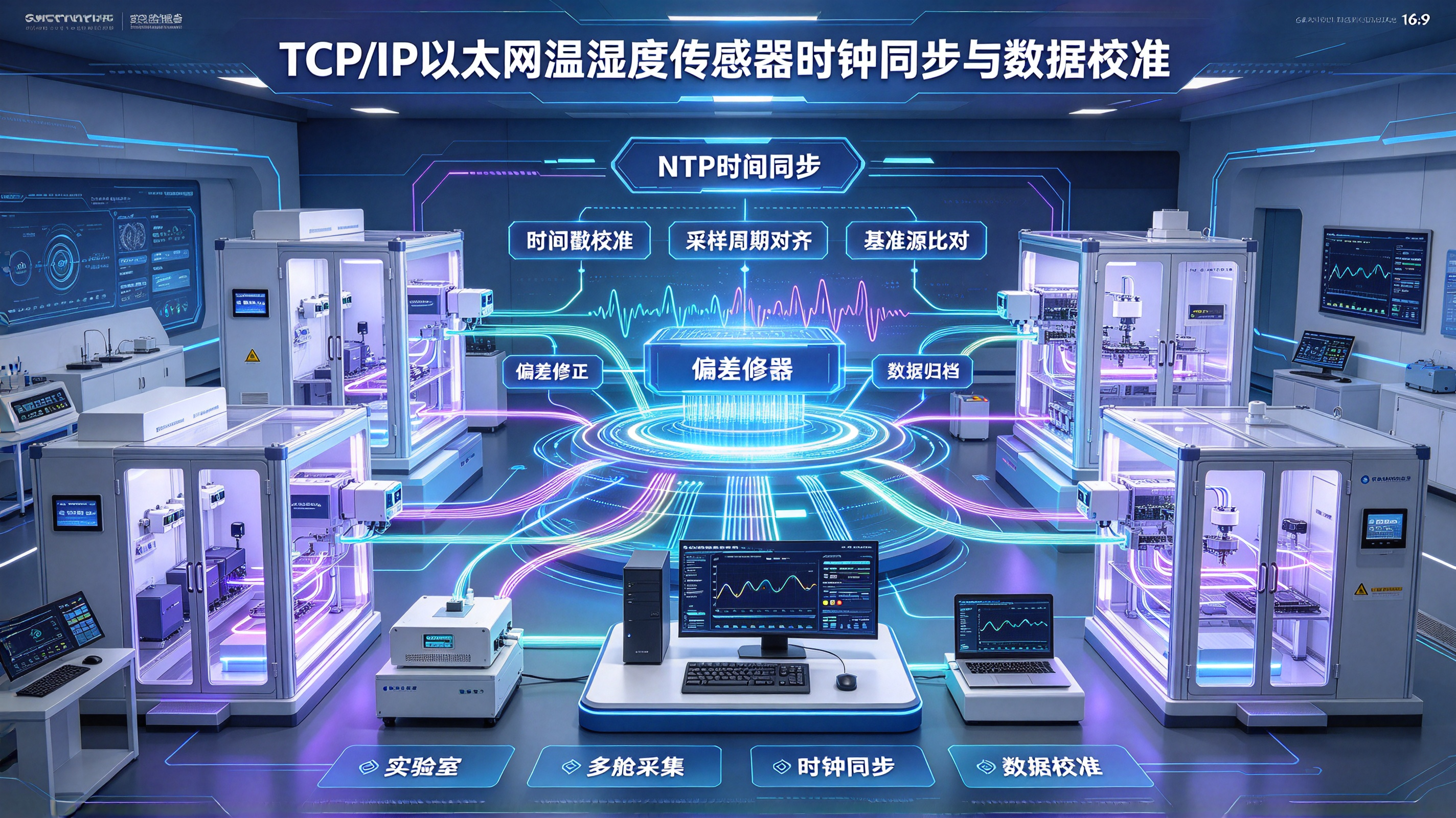 实验室多舱环境采集：TCP/IP以太网温湿度传感器时钟同步与数据校准