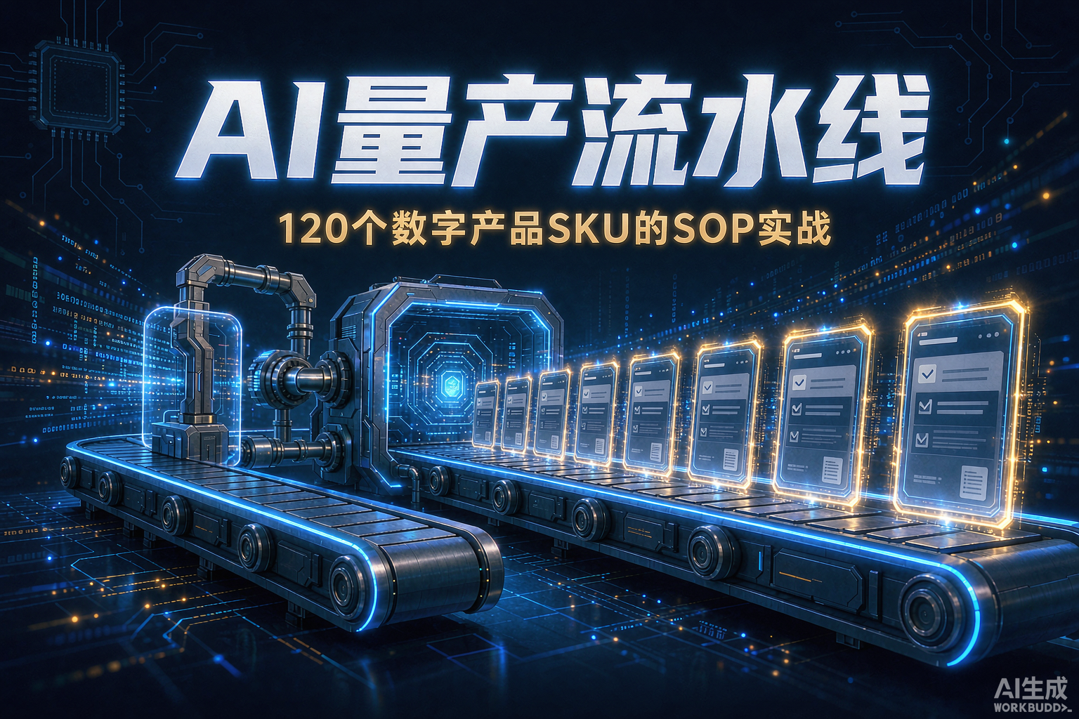 我用 WorkBuddy 搭了一条"AI 量产流水线"：120 个数字产品 SKU 的 SOP 实战