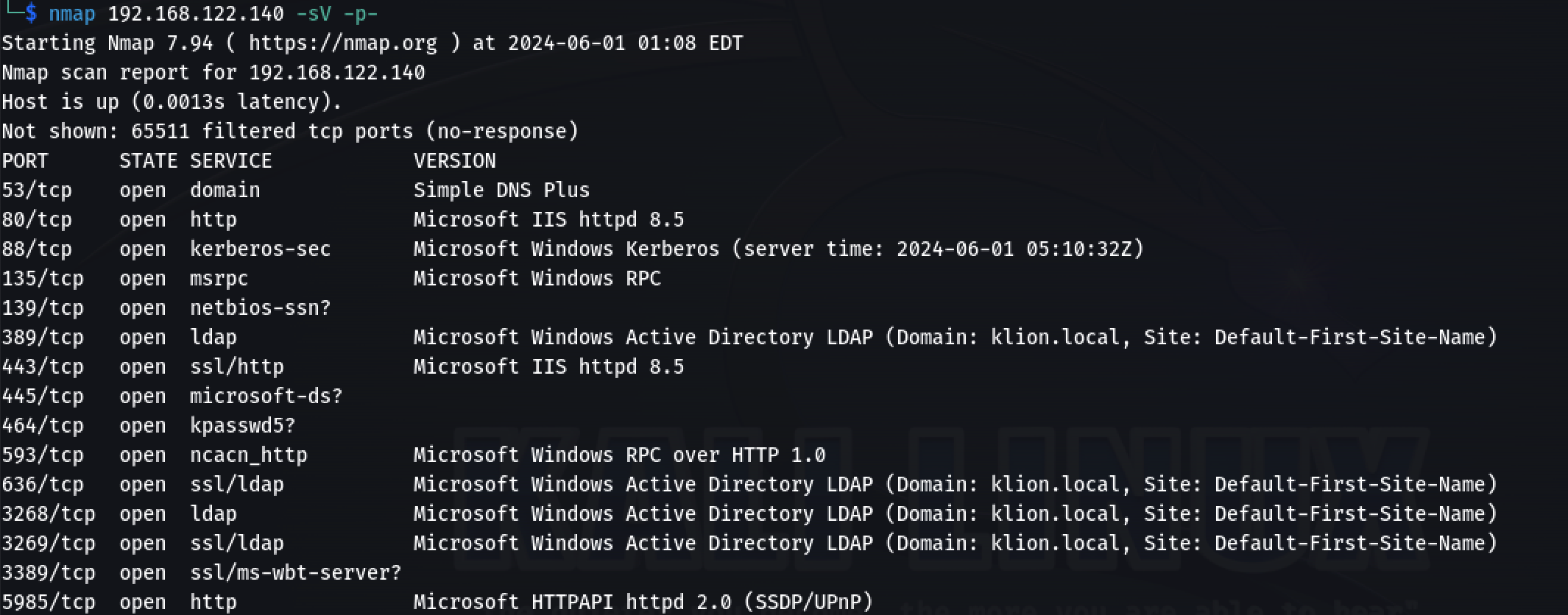 图1-3 利用默认端口查找域控制器