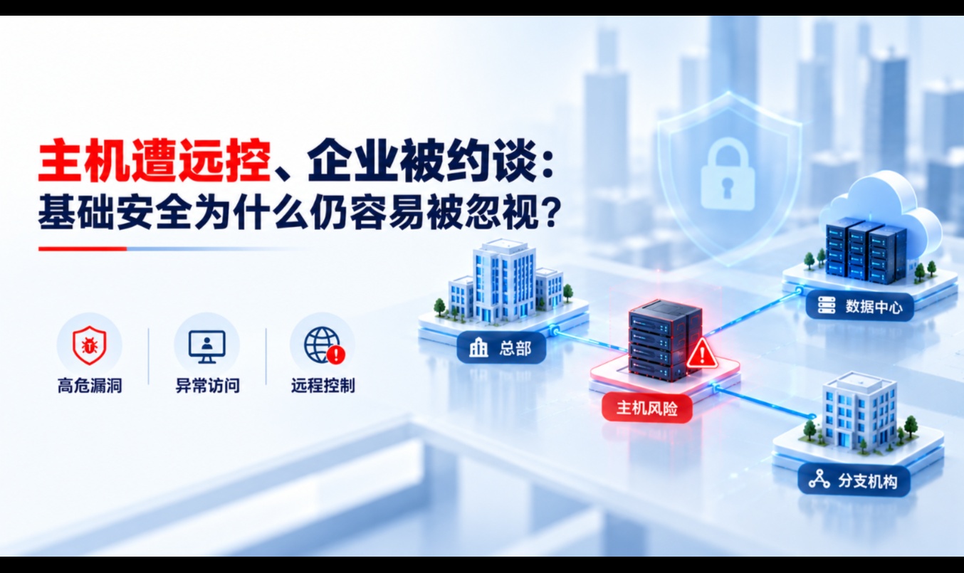 主机遭远控、企业被约谈：基础安全为什么仍容易被忽视