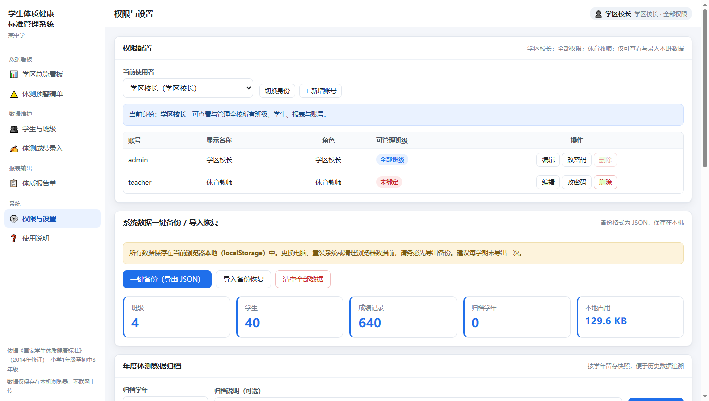 图 6 权限与设置