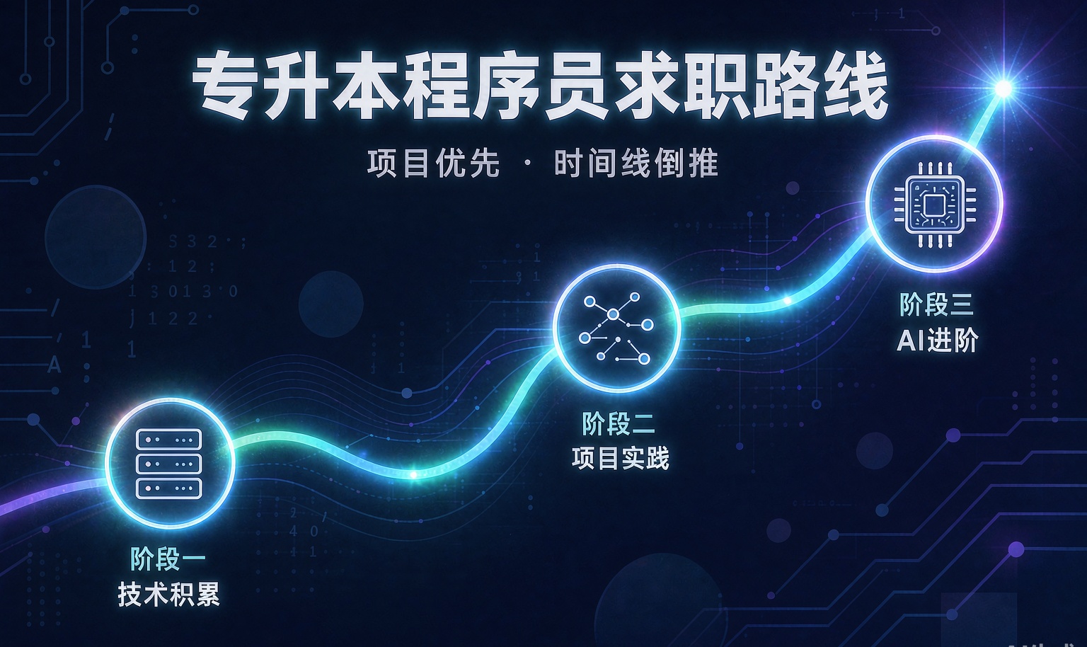 专升本程序员求职路线：项目优先、时间线倒推，2027 秋招前我准备这样做