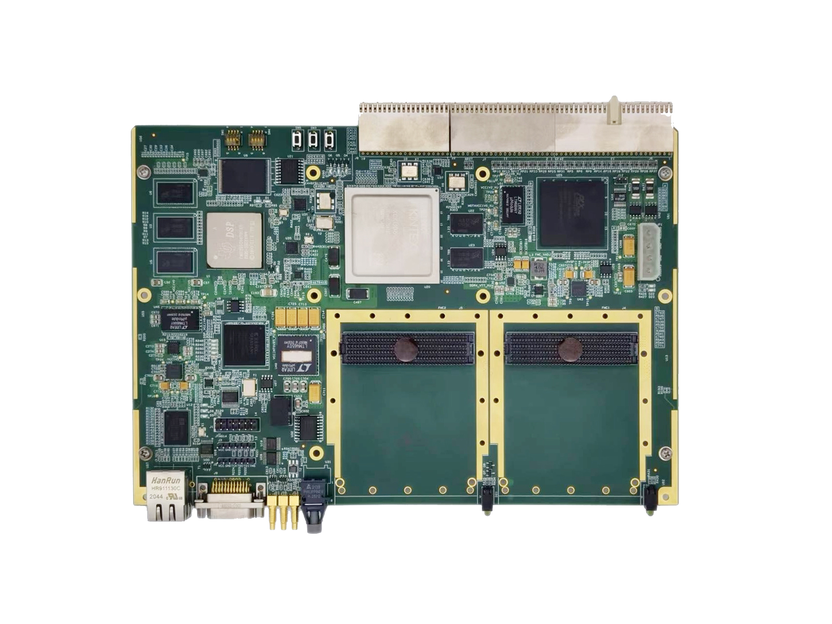 设计原理框图参考-----6U CPCI DSP6678+FPGA KU060 双FMC处理板