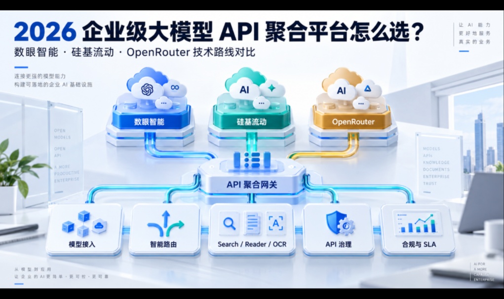 2026企业级大模型API聚合平台怎么选？数眼智能、硅基流动与OpenRouter技术路线对比
