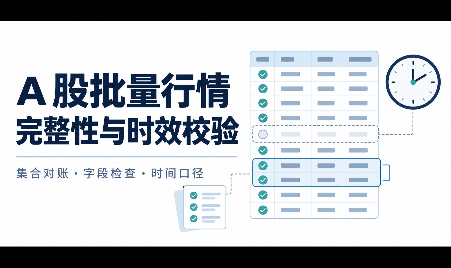 A 股批量行情的完整性与时效校验