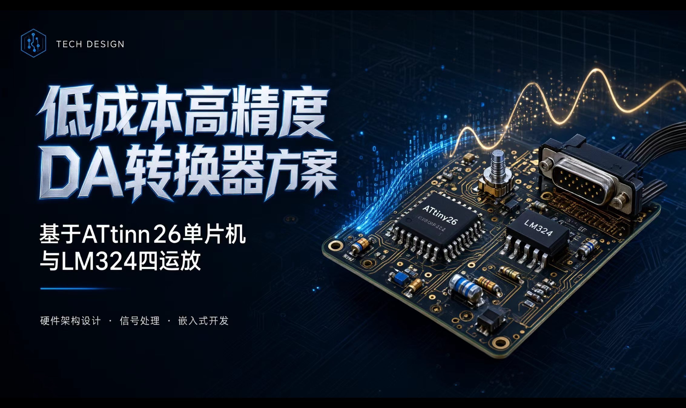 基于ATtiny26与LM324的双PWM+运放高精度16位DA转换器：从原理到工程实践