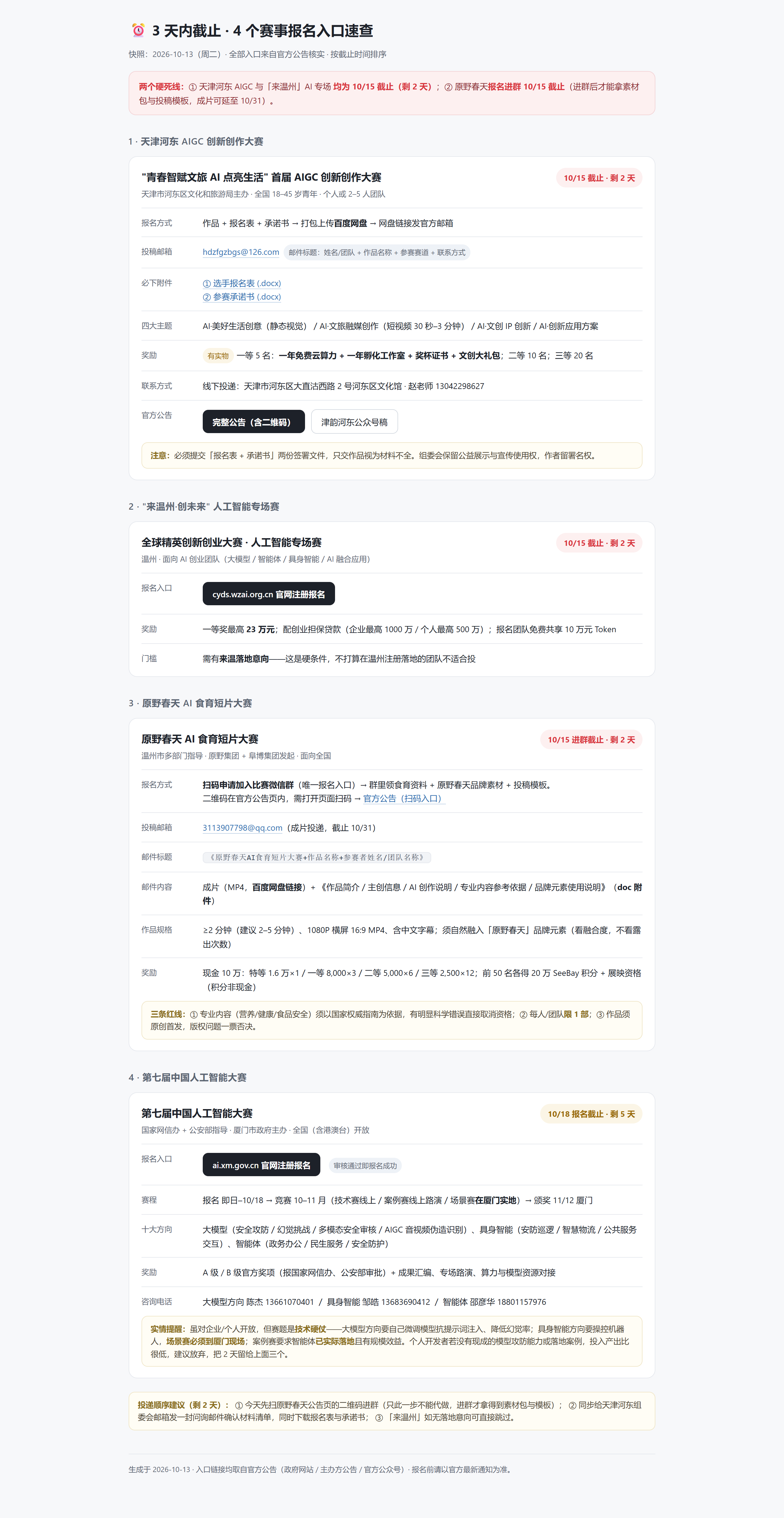 四个报名入口速查卡（含必下附件）