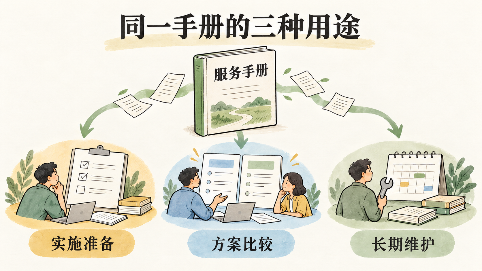 同一手册的三种用途