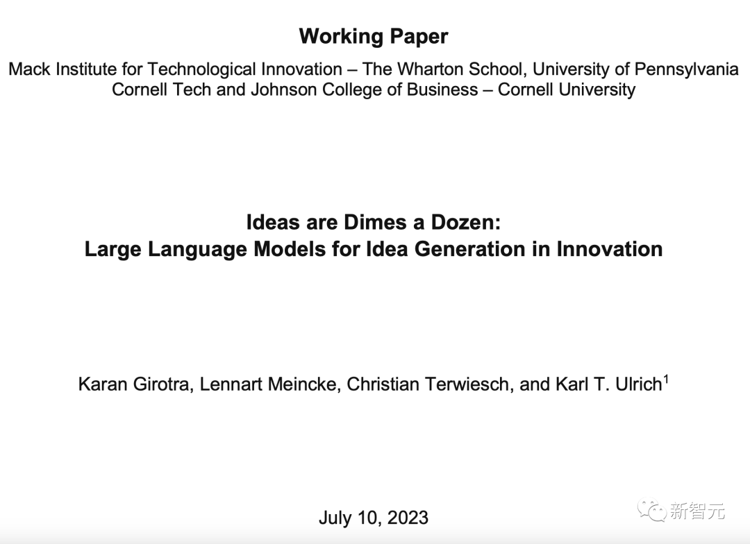 宾大最新研究：AI产生创意的效率比人类高7倍，GPT创意能力击败99%的人类！-腾讯云开发者社区-腾讯云