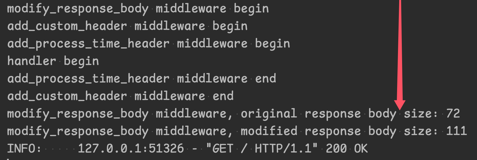 服务端运行日志