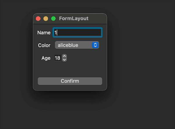 PySide6 GUI 编程（21）：QFormLayout的简单用法