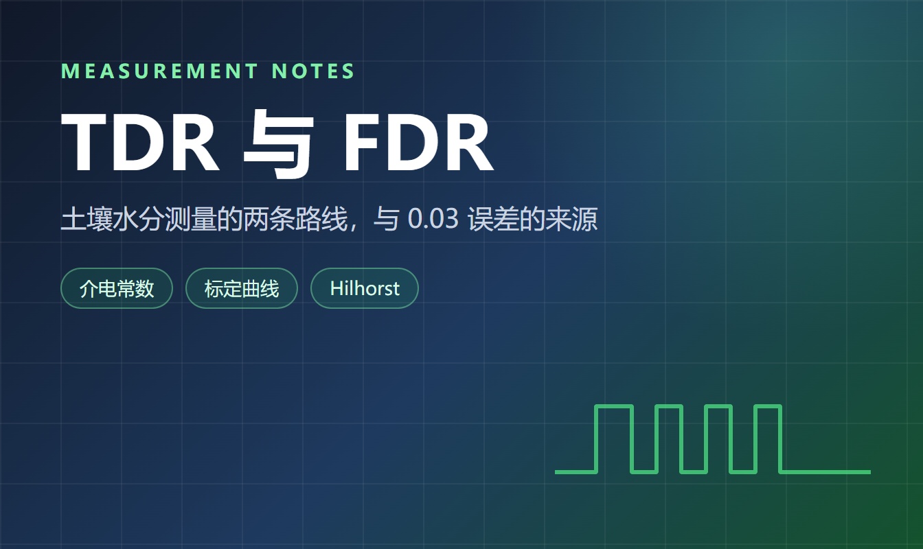 TDR 与 FDR：土壤水分测量的两条路线，以及 0.03 的误差从哪来