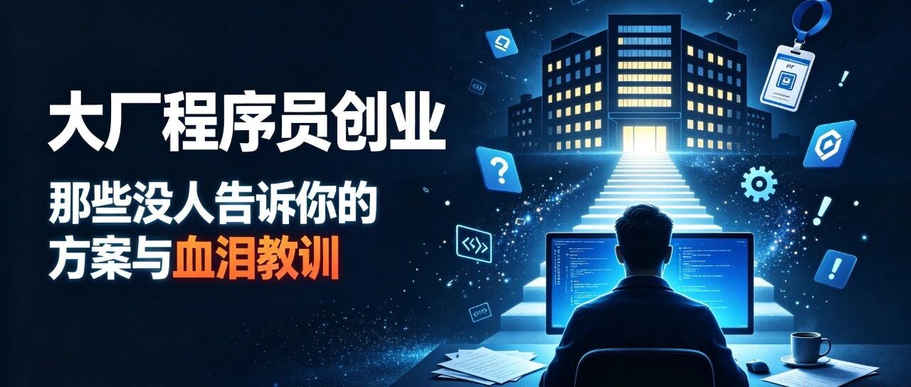 大厂程序员创业：那些没人告诉你的方案与血泪教训
