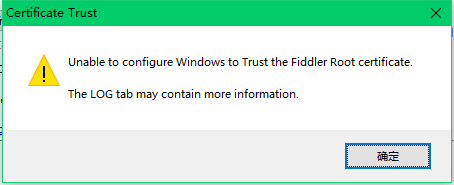 fiddler certificate Trust unable to configure windows to trust the fiddler root certificate