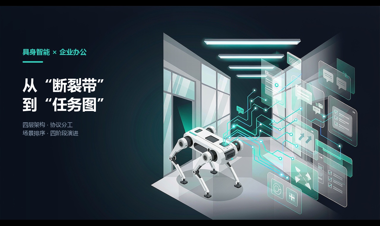 具身智能 &times; 企业办公：从"断裂带"到"任务图"的打通路径