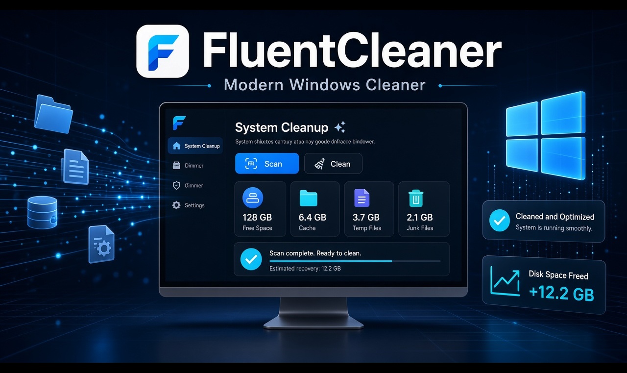 FluentCleaner：一款现代化 Windows 清理工具，拒绝流氓软件和无意义的注册表清理 中文版下载
