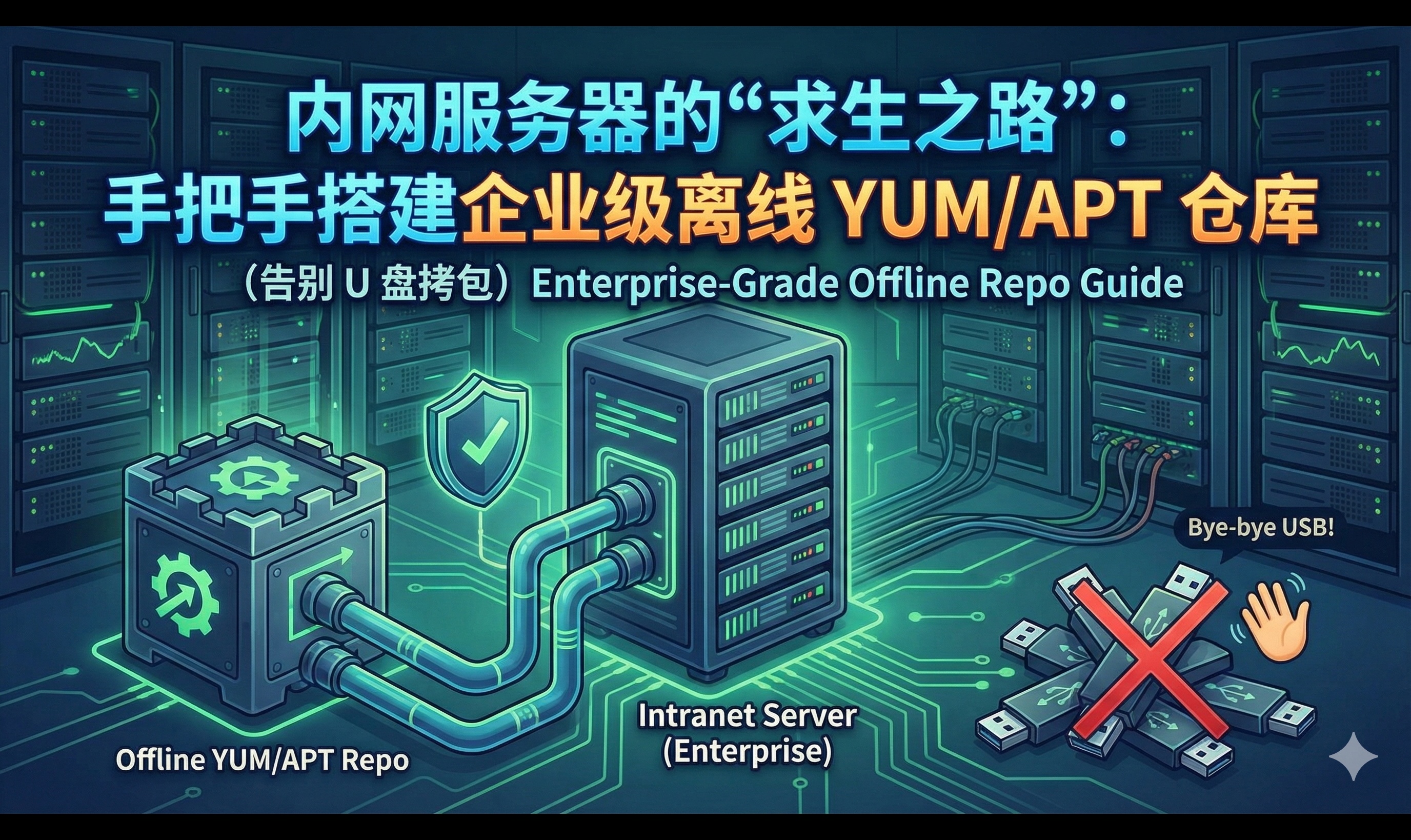 内网服务器的“求生之路”：手把手搭建企业级离线 YUM/APT 仓库（告别 U 盘拷包）