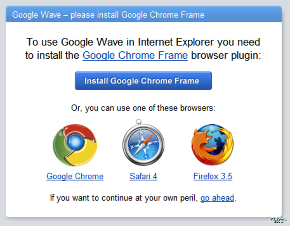 Google Wave and Google Chrome Frame