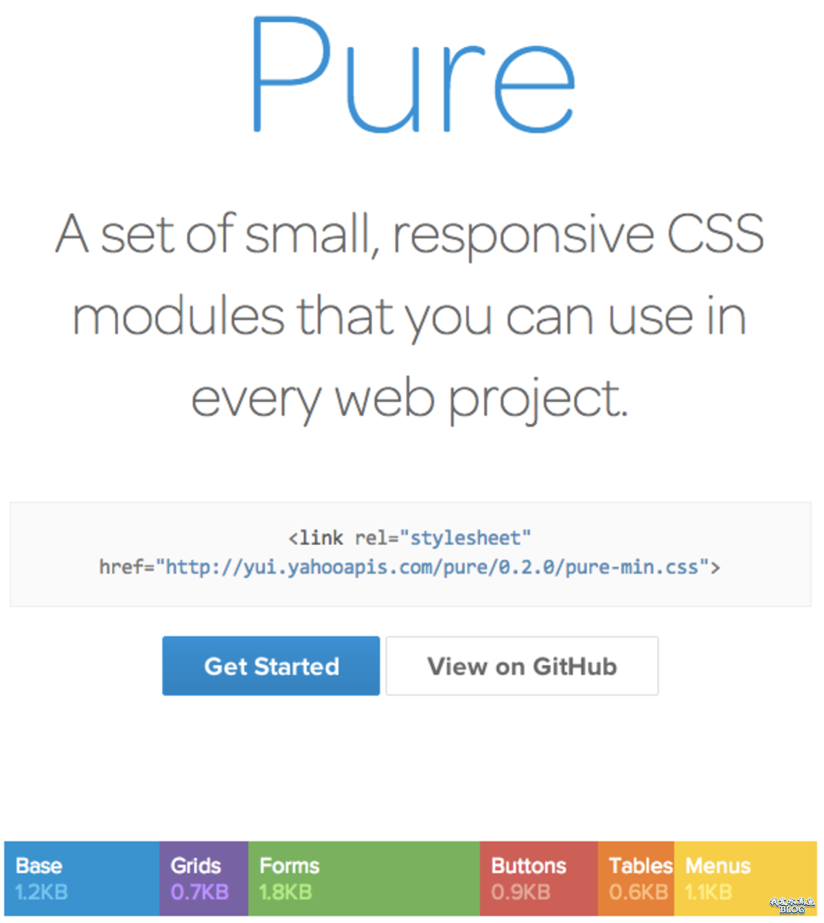 Pure：Yahoo! 出品的 CSS 框架