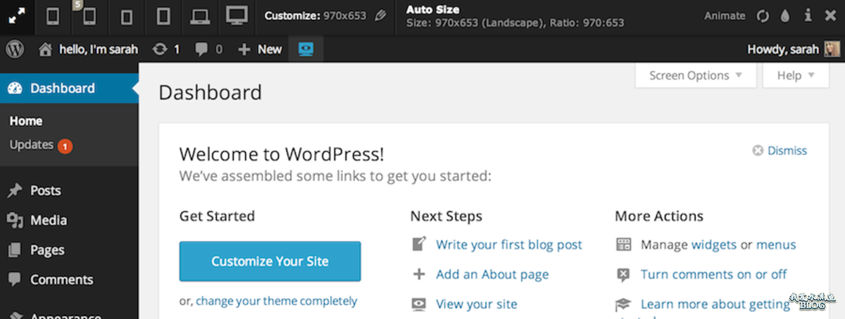 Responsible 插件在 WordPress 的 Admin Bar 添加响应式测试工具