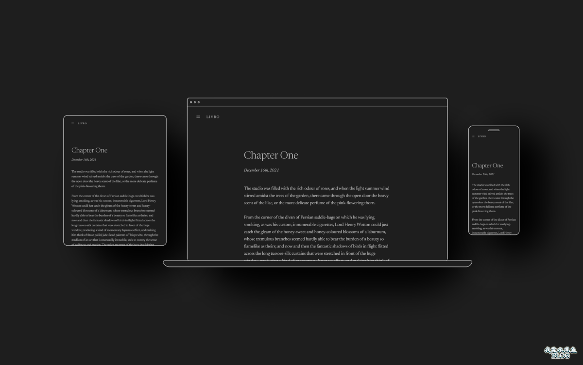 WordPress 官方推出的简洁文字阅读主题 Livro