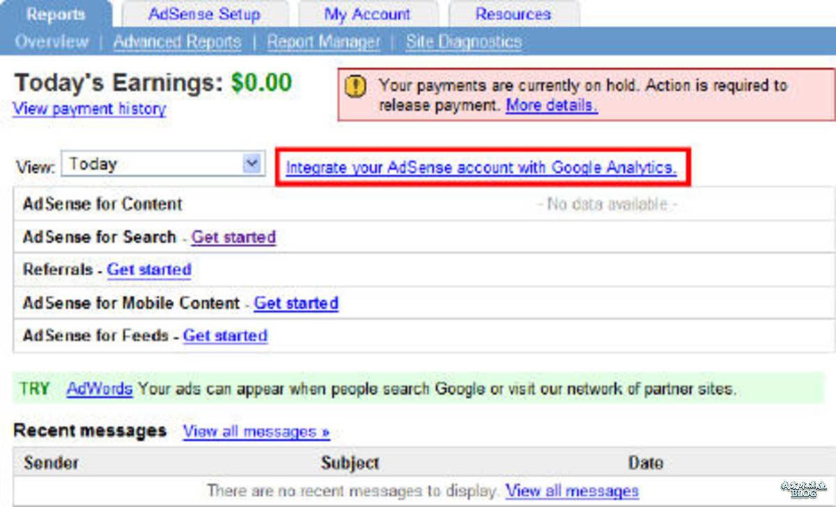 Google Adsense 整合了 Google Analytics 邀请链接