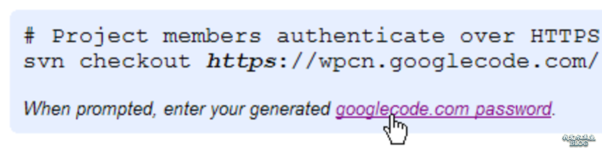 google-code-generate-password