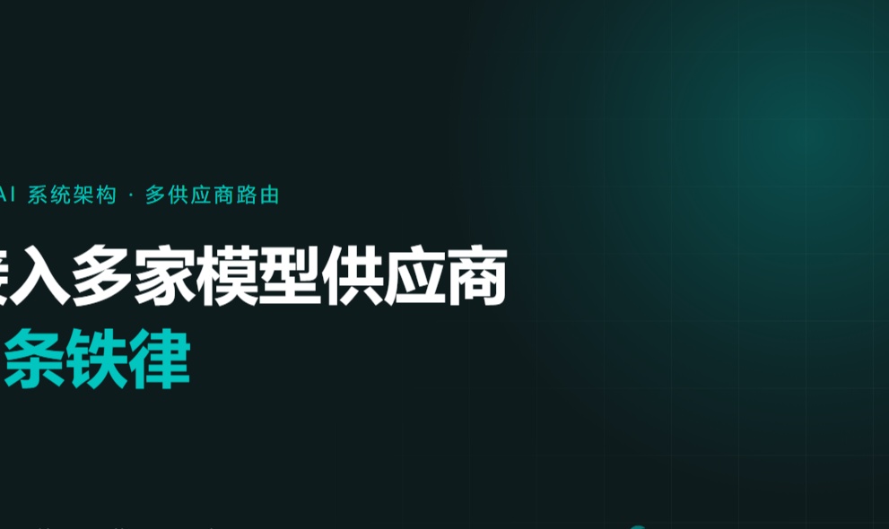 接入多家模型供应商之后，我总结的 7 条铁律