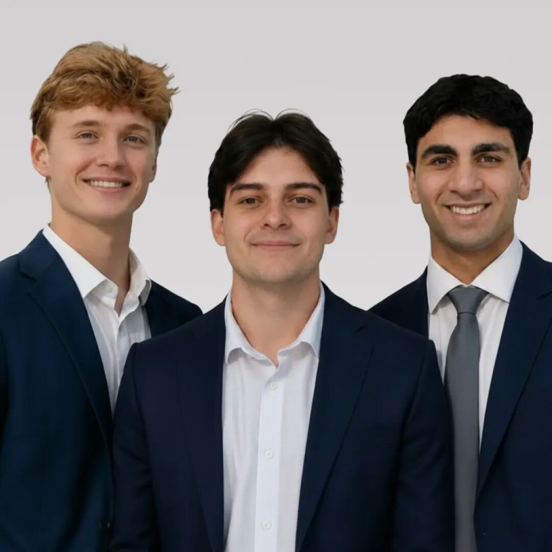 Portrait of Praja Tickoo, Jack Patel, and William Sanz