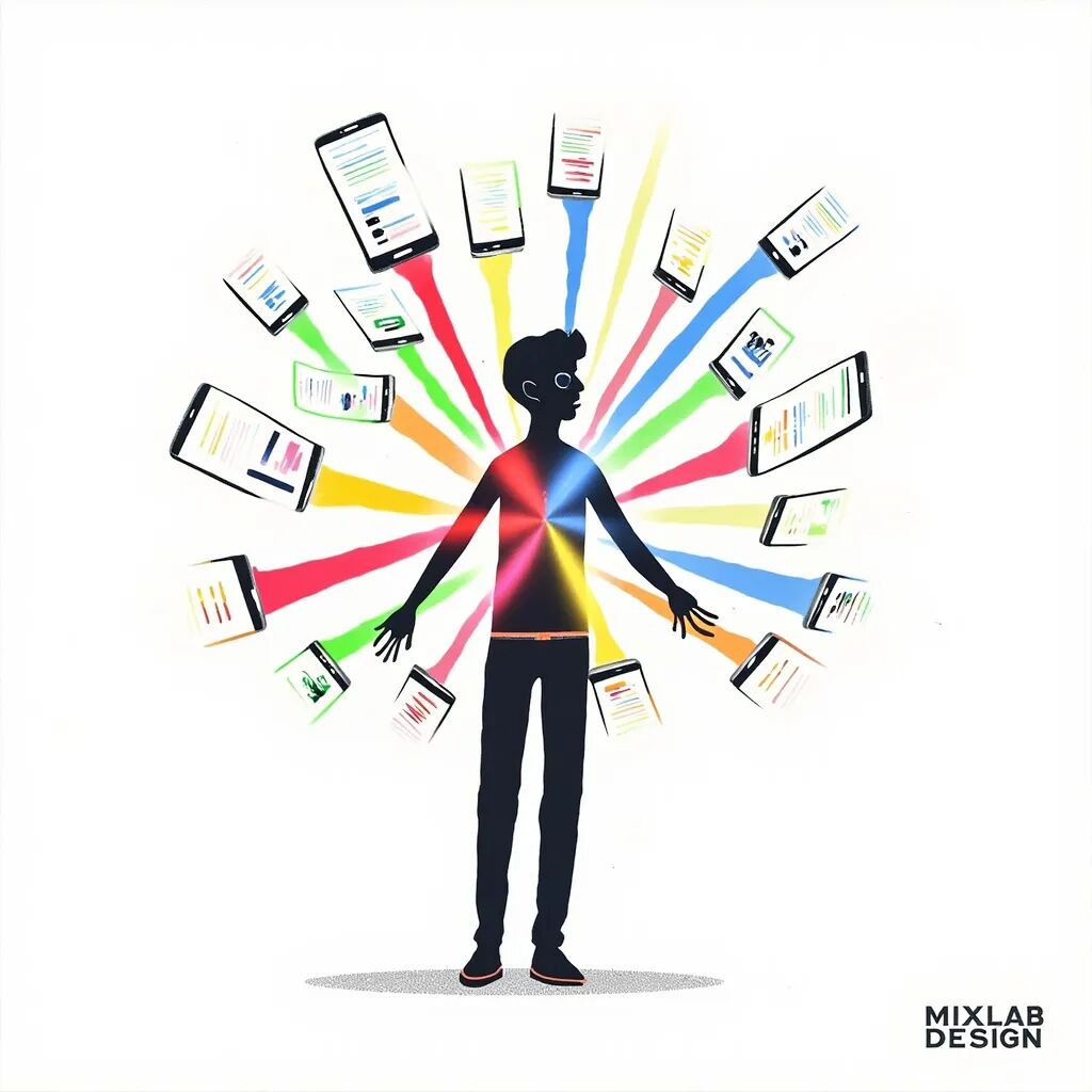 算法人格投影：被算法包围的人形